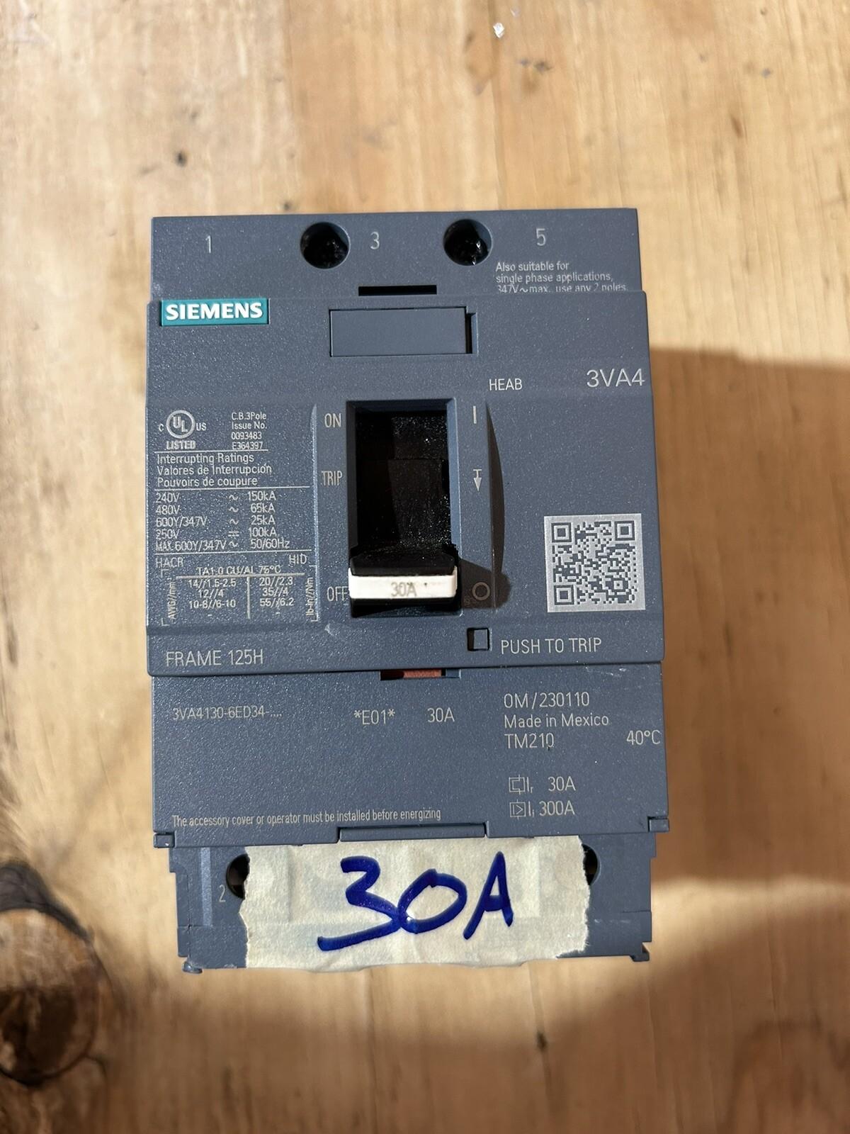 BRKR 3VA41 3P 30A 35KA FTFM LD LUG