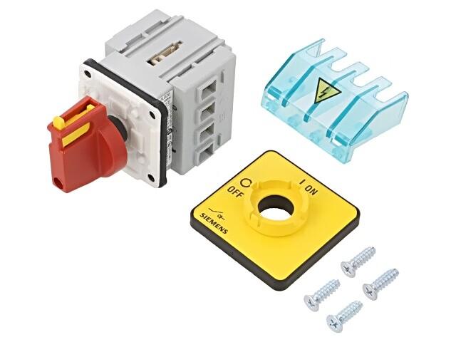 DISC SW 16A KNOB 4HOLE R/Y 3P