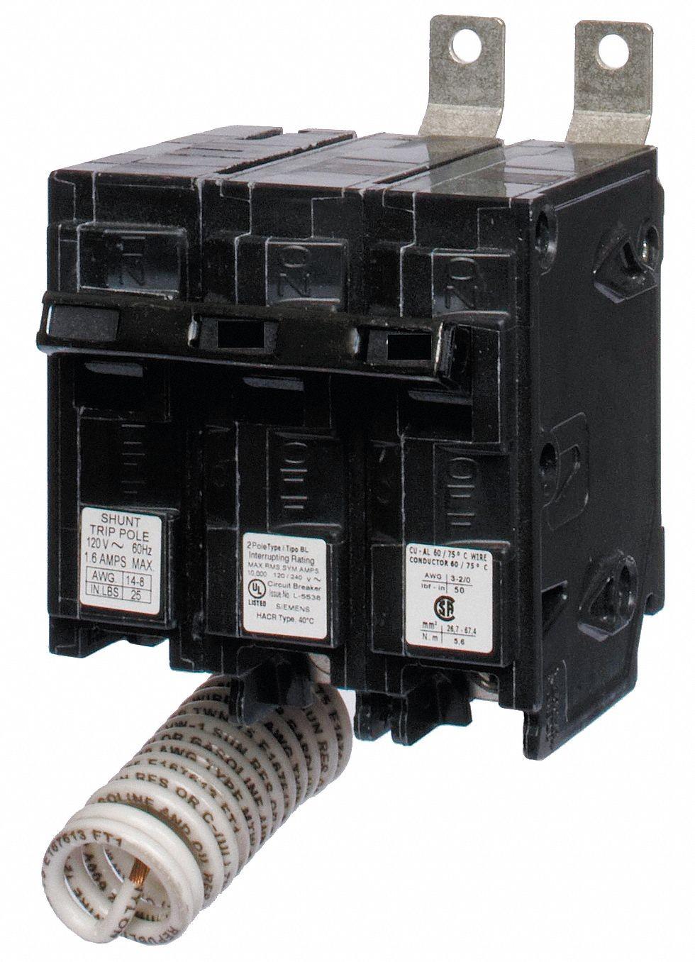 BREAKER 25A 2P 120/240V 10K BL 120V SHNT