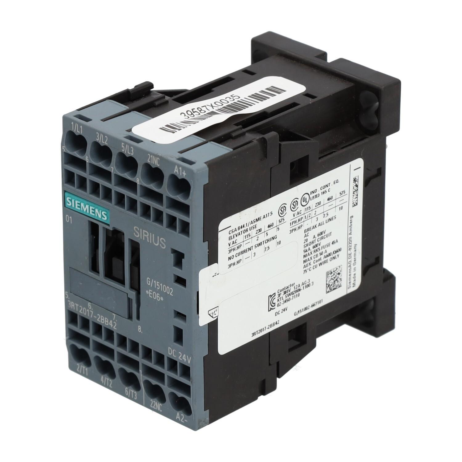 CONTACTOR S00 12A 24VDC 1NC SPRG