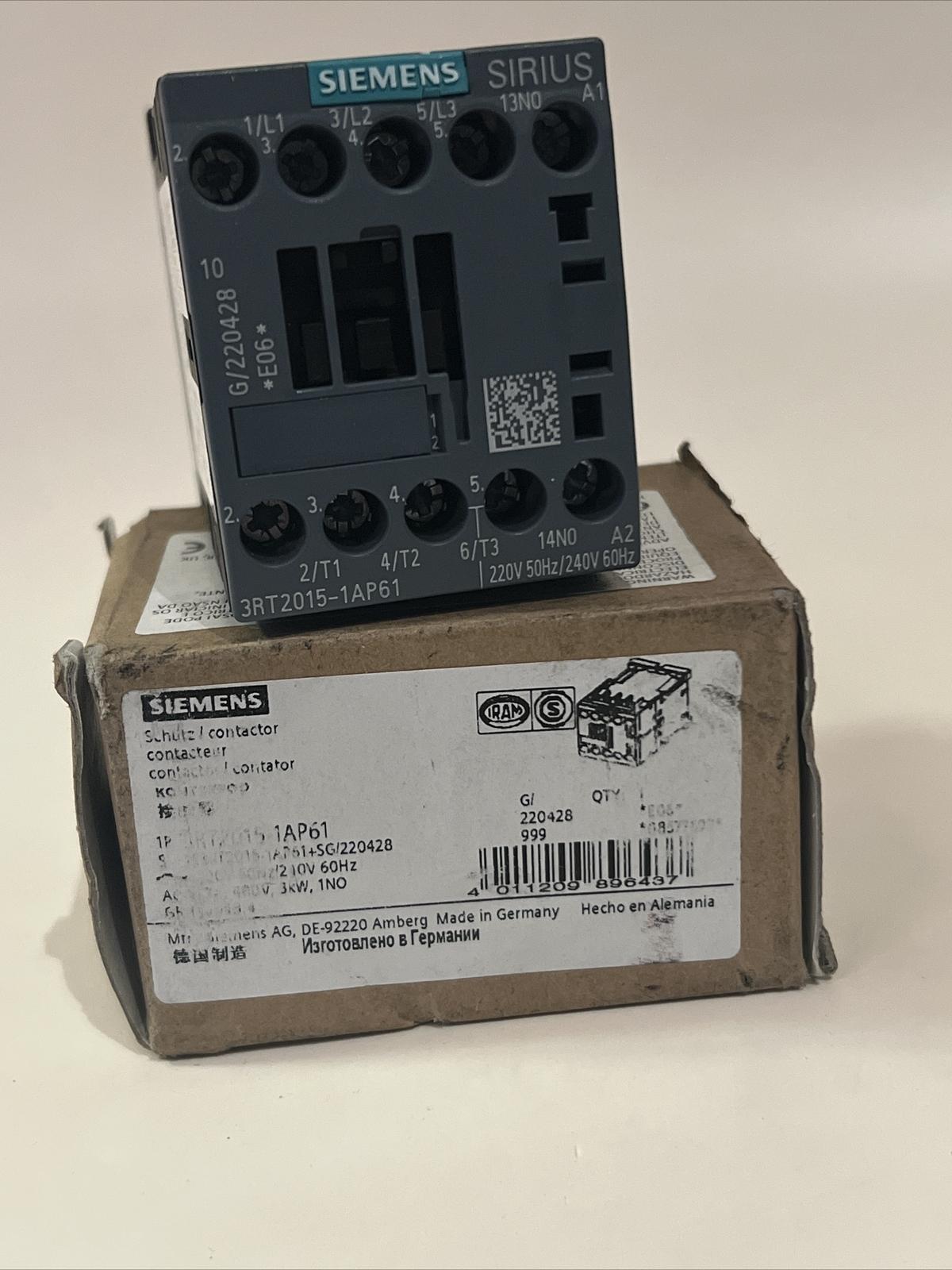 CONTACTOR S00 7A 240VAC 1NO SCRW