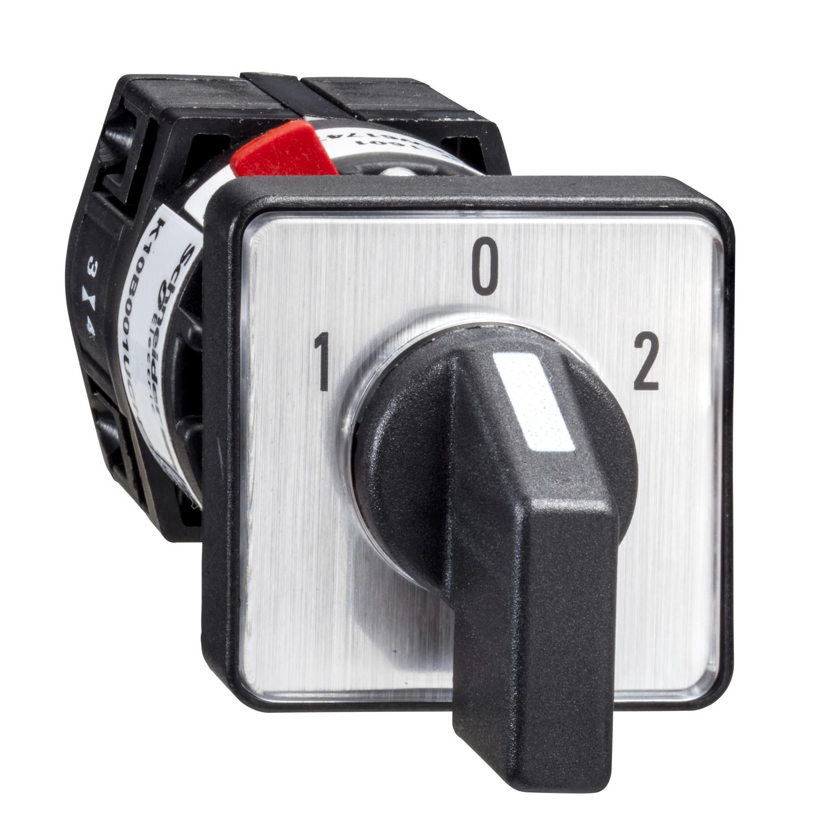 Harmony K1, K2, Cam changeover switch, 2 poles, with off position, 60° switching angle,10 A, for Ø 16 or 22 mm