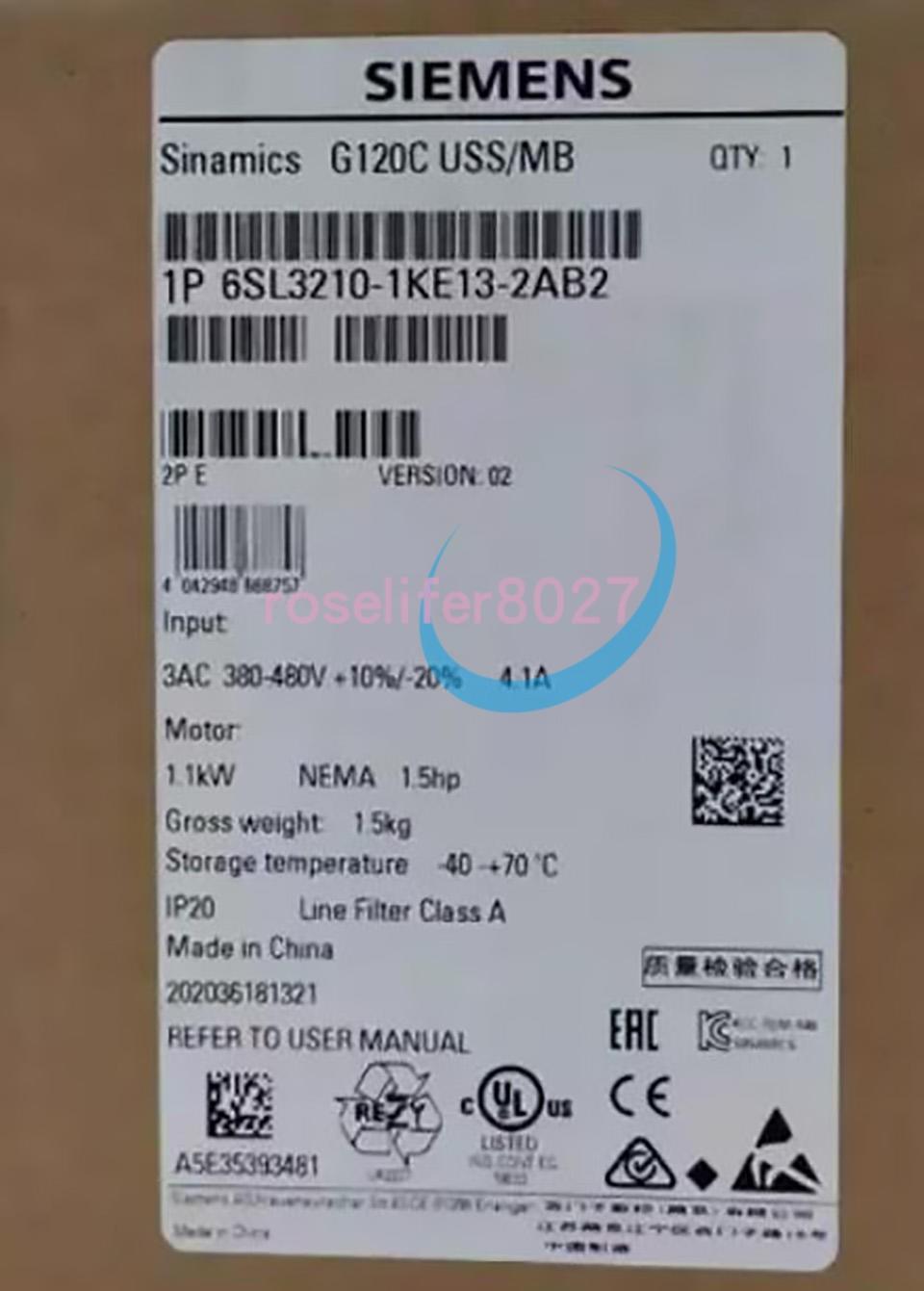 SINAMICS G120C USS/MB 1, 1KW FILA