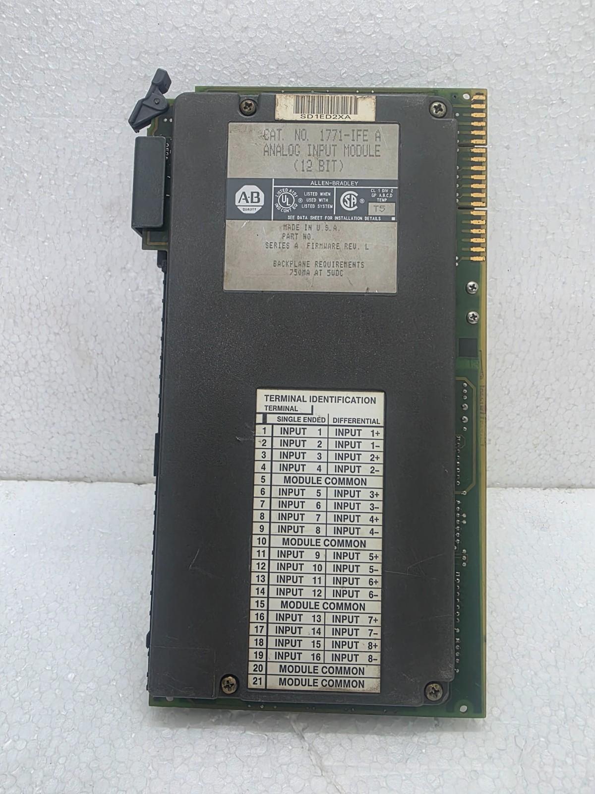 BRADLEY 1771-IFE ANALOGIQUE INPUT MODULE 12 BIT