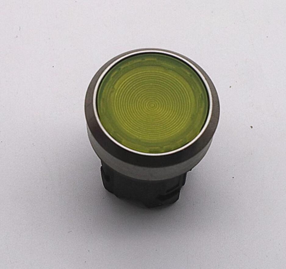 ILLUMINATED PUSHBUTTON, MOM, YEL, FLUSH