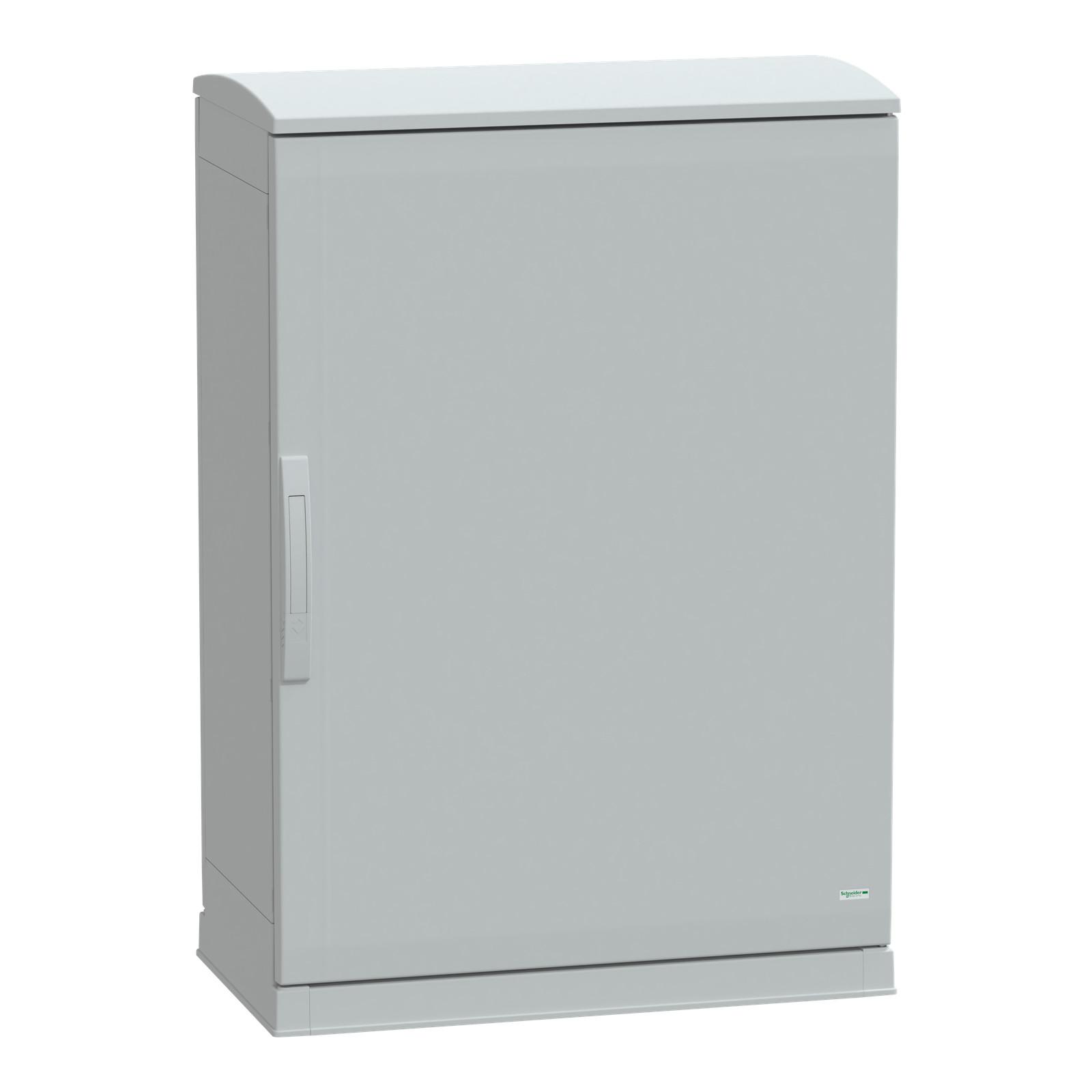 Floor standing polyester enclosure, Thalassa PLA, open bottom, ventilated canopy, 1000x750x420mm, IP44, IK10