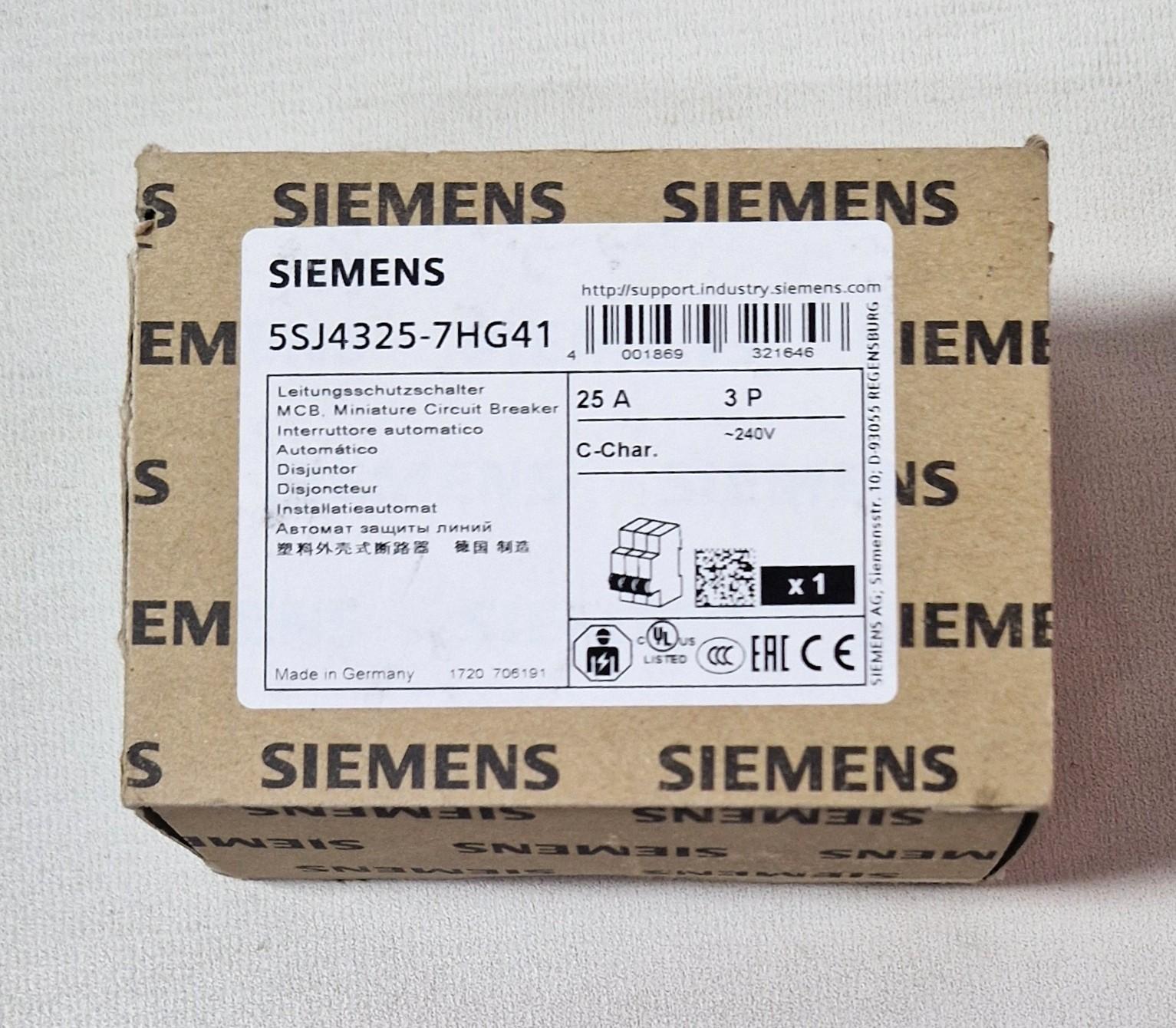 MCB 5SJ4 3P 240V 25A 14K C-TRIP