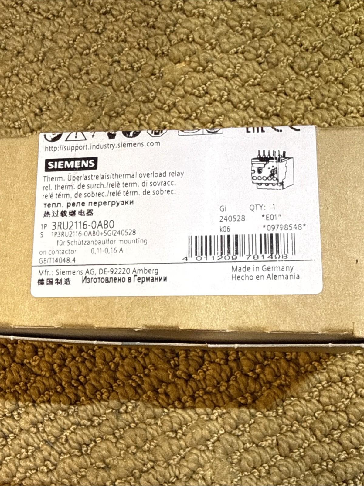 OVERLOAD RELAY CL10 S00 0.11-0.16A SCREW