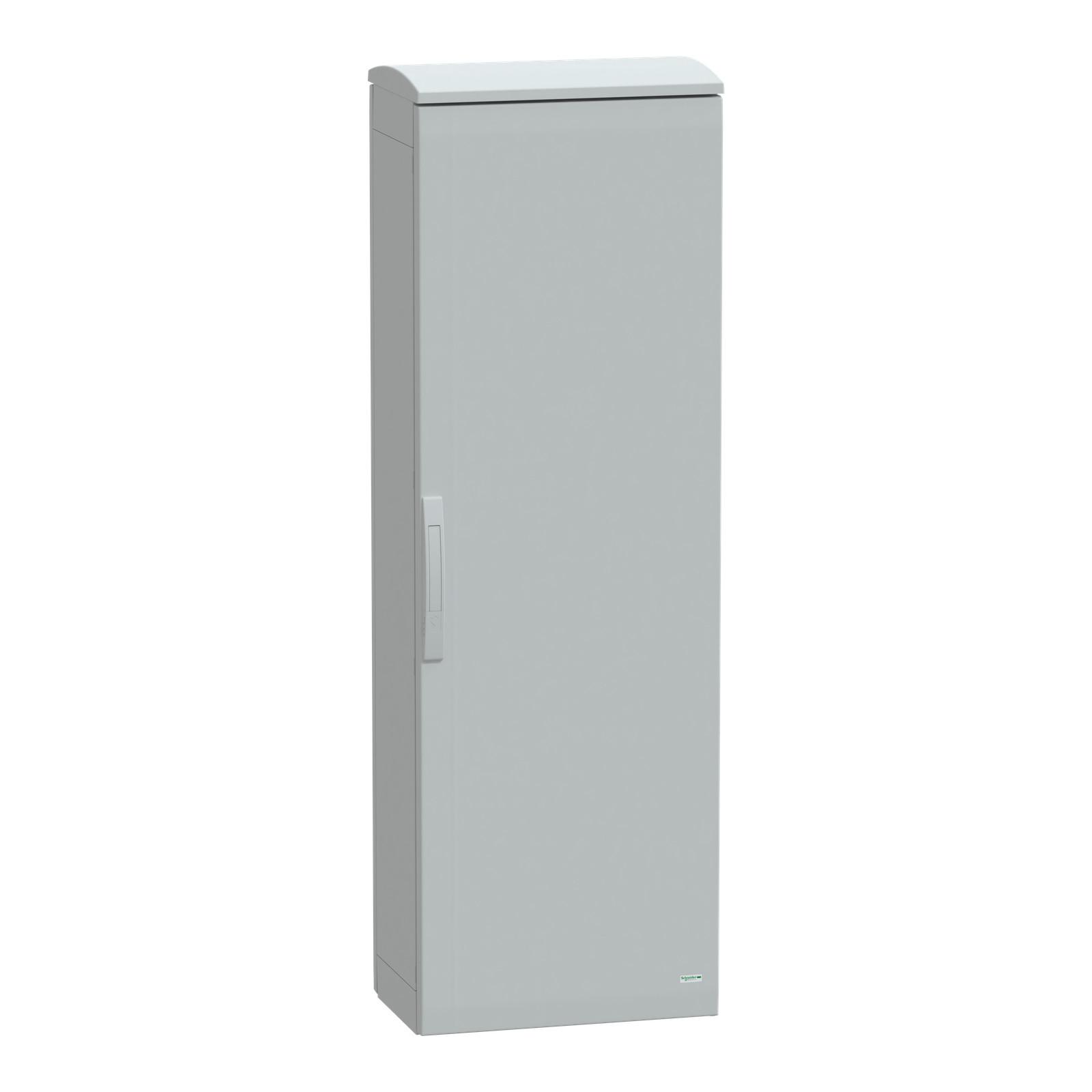 Floor standing polyester enclosure, Thalassa PLA, plain door, ventilated canopy, 1500x500x320mm, IP44, IK10