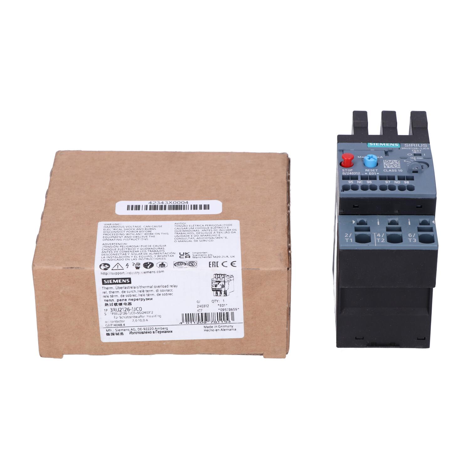 OVERLOAD RELAY CL10 S0 7-10A SPRNG