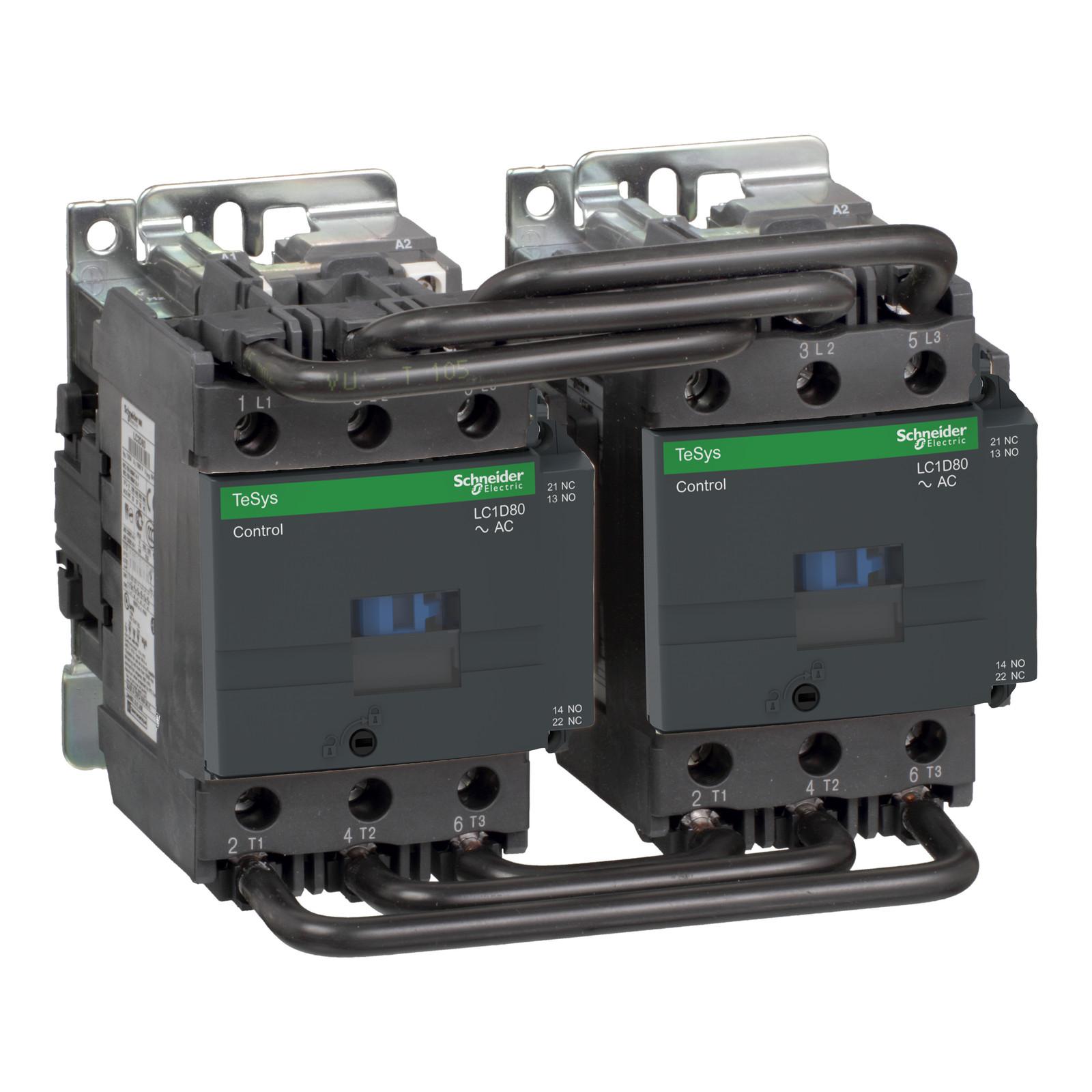 TeSys Deca reversing contactor - 3P(3 NO) - AC-3/AC-3e - <= 440 V 80 A - 48 V AC coil