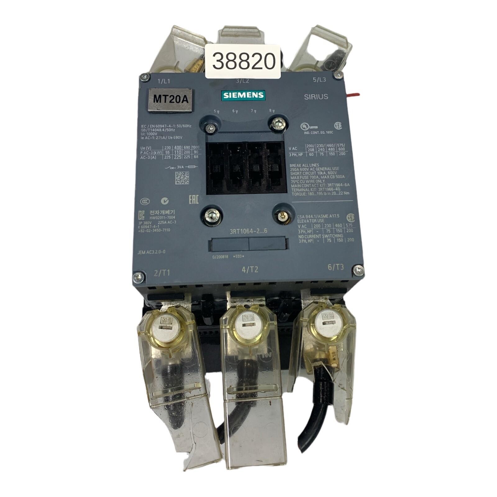 CONTACTOR S10 225A 96-127VUC 3P BAR