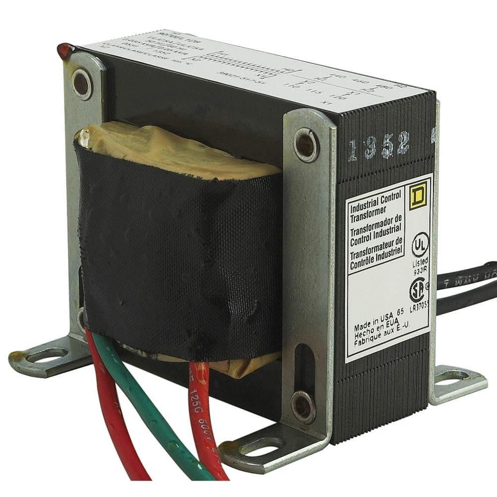 Transformer, Type EL, industrial control, 50VA, 1 phase, 480V primary, 120V secondary, 55C rise