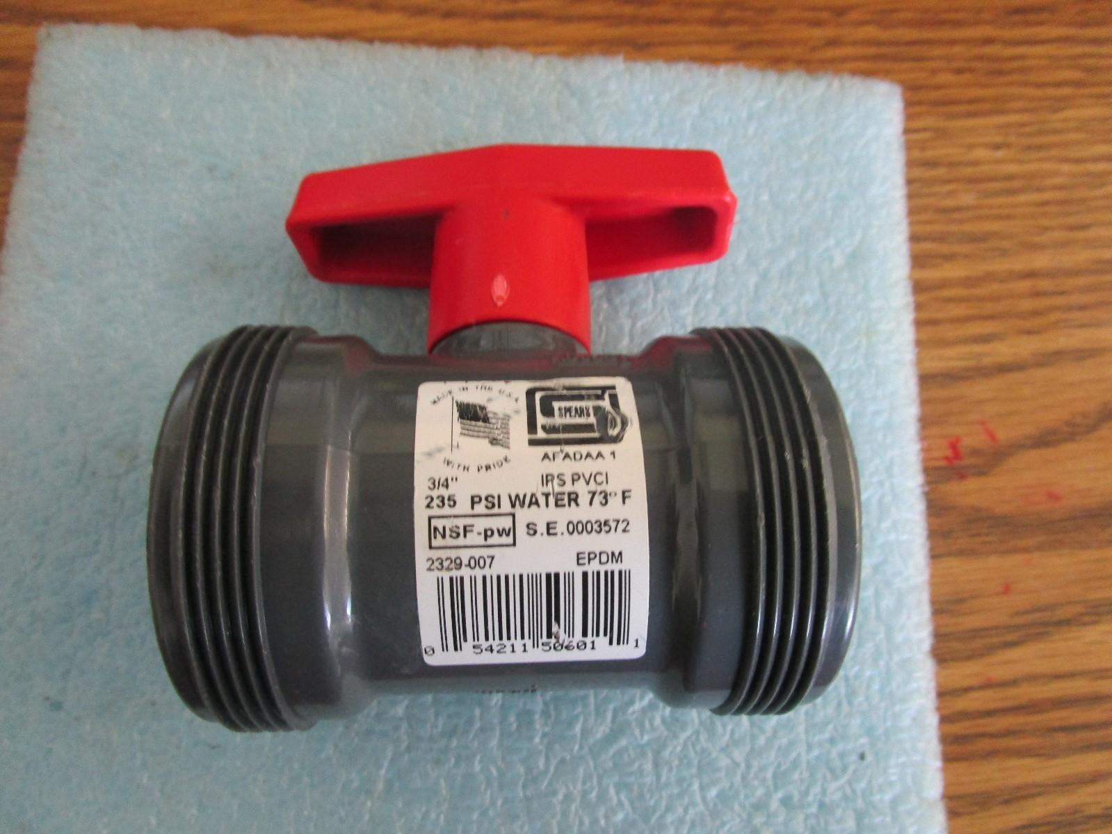 3/4 PVC TU BALL VALVE SOC/FPT EPDM