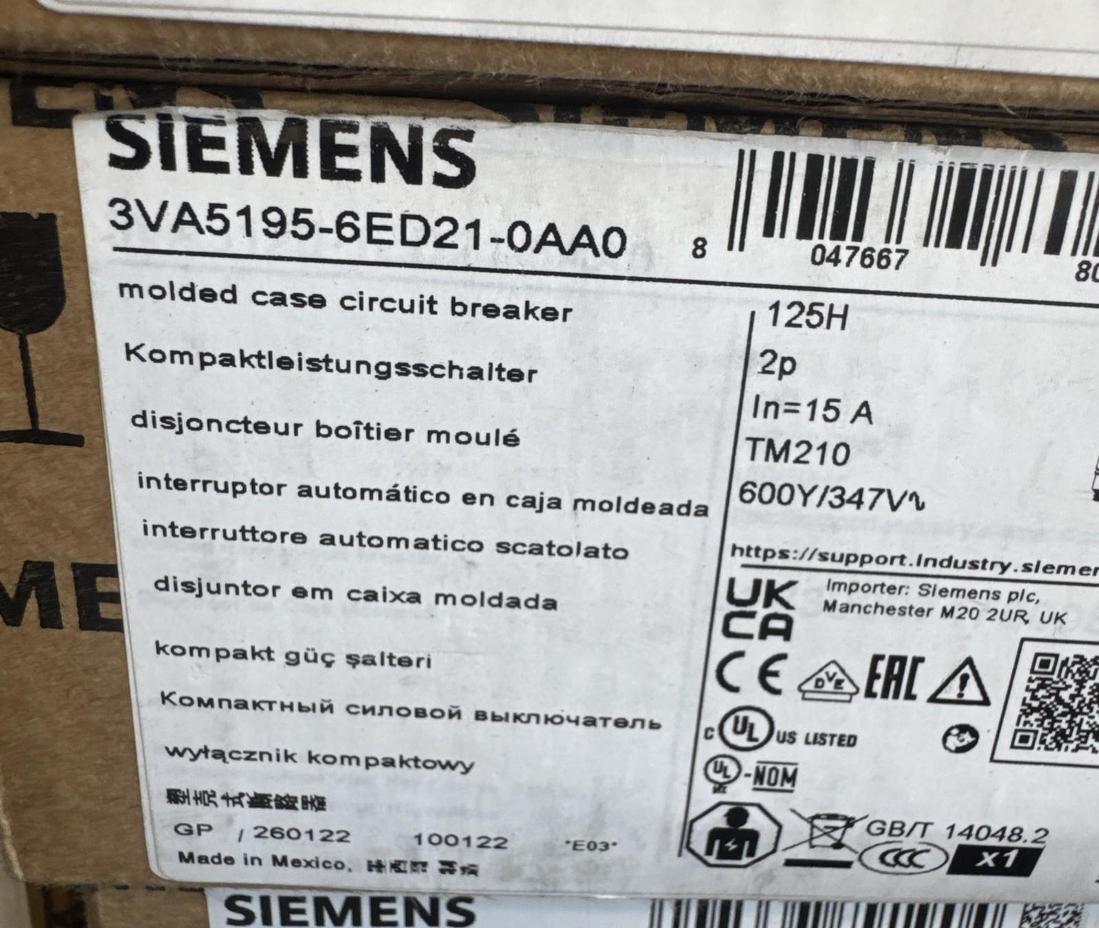 BRKR 3VA51 2P 15A 65KA FTFM