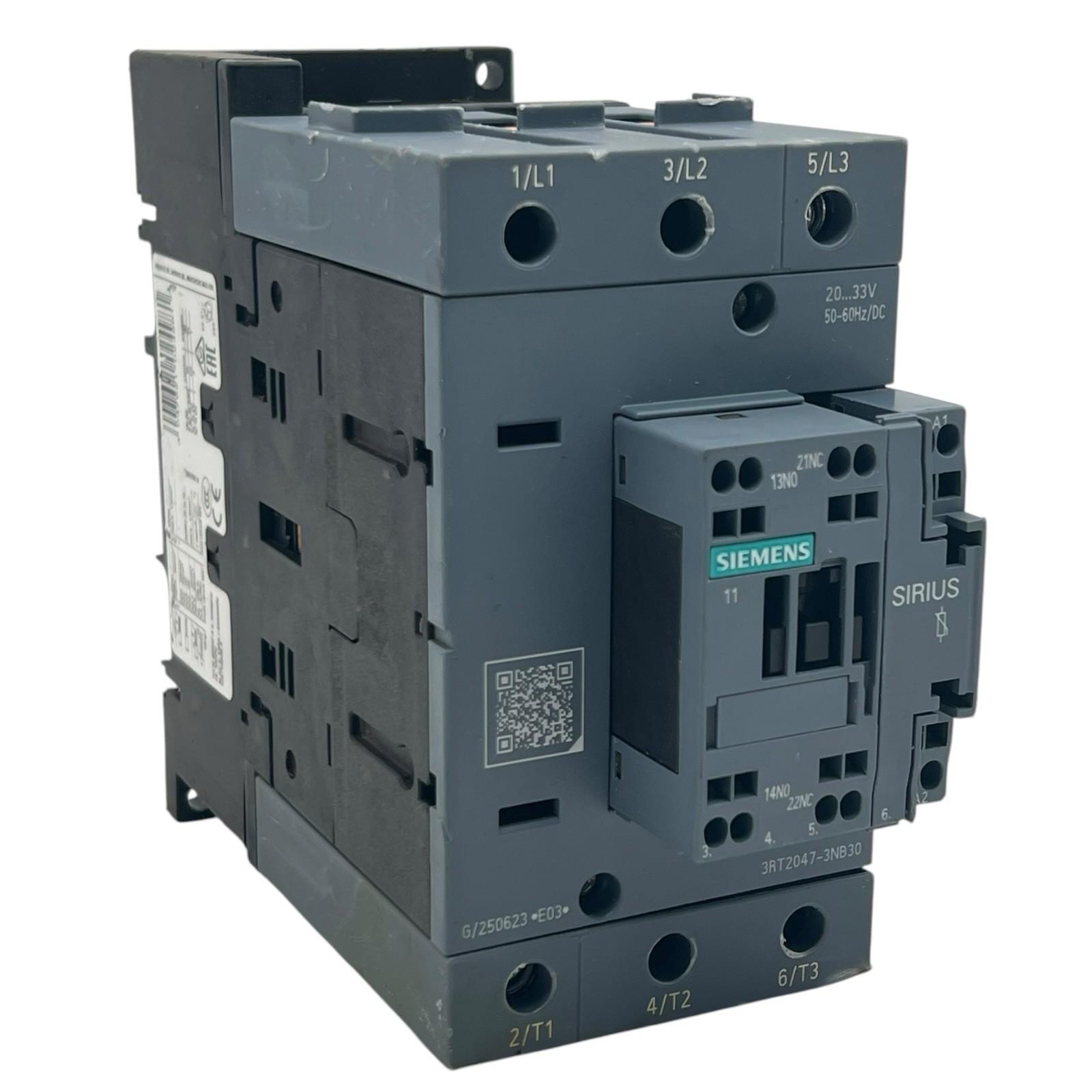 CONTACTOR.AC3:55KW.1NO+1NC.20-33VAC/DC