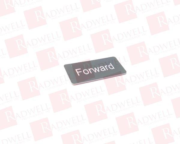 INSCR. LABEL, BLACK 12.5 X 27MM, FORWARD