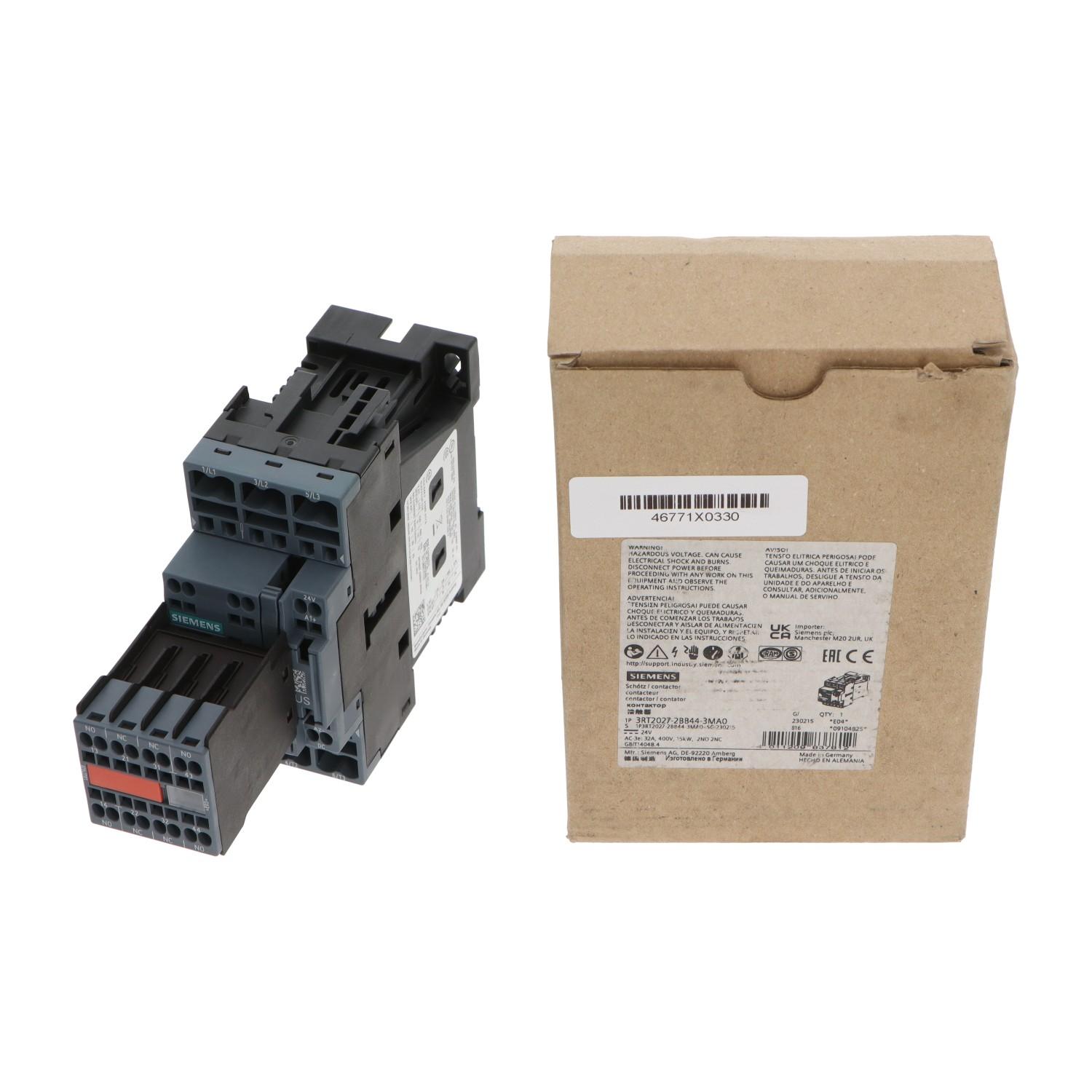 CONTACTOR S0 32A 24VDC 2NO/2NC SPRG