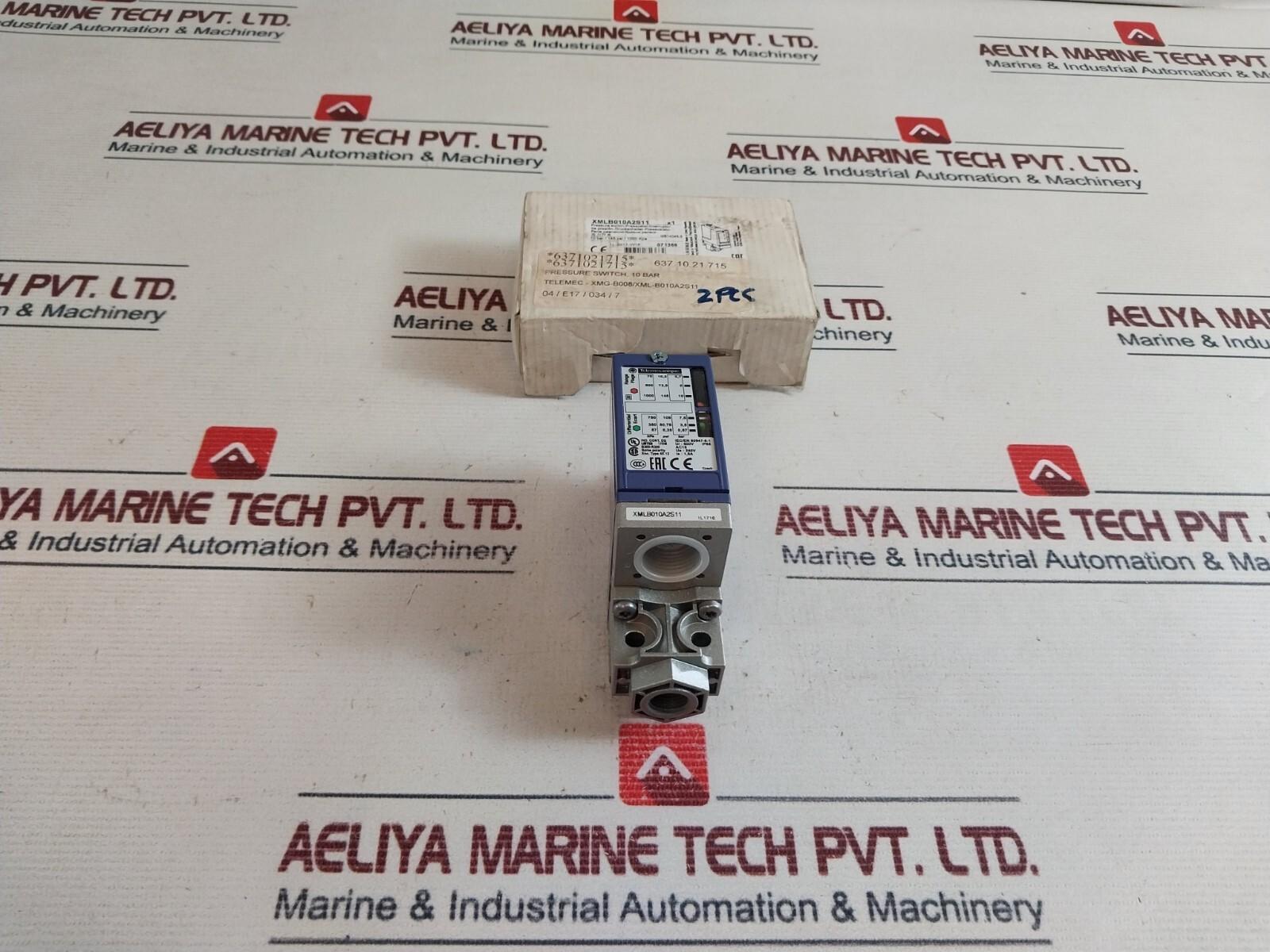 pressure switch XMLB 10 bar - adjustable scale 2 thresholds - 1 C/O