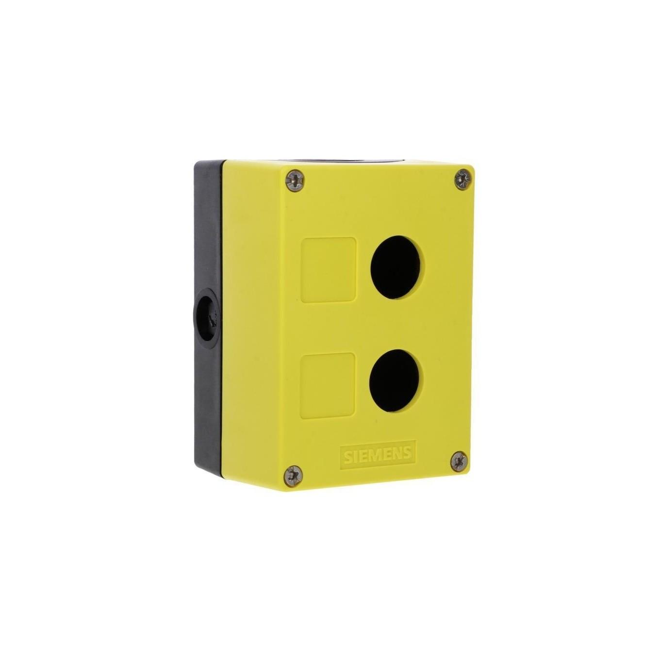 ENC PLASTIC, YLW TOP, 2 HOLE, 22MM, EMPTY