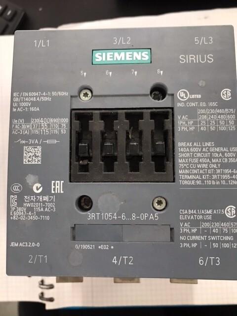CONTACTOR S6 115A 200-277VUC 3P BAR