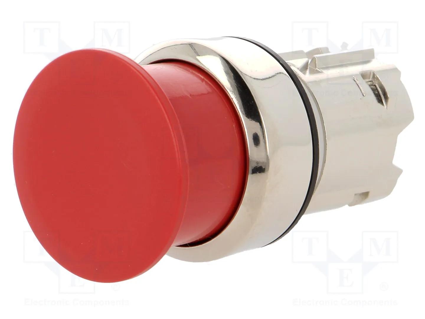 PUSHBUTTON, MOM, RED, MH CAP O30MM