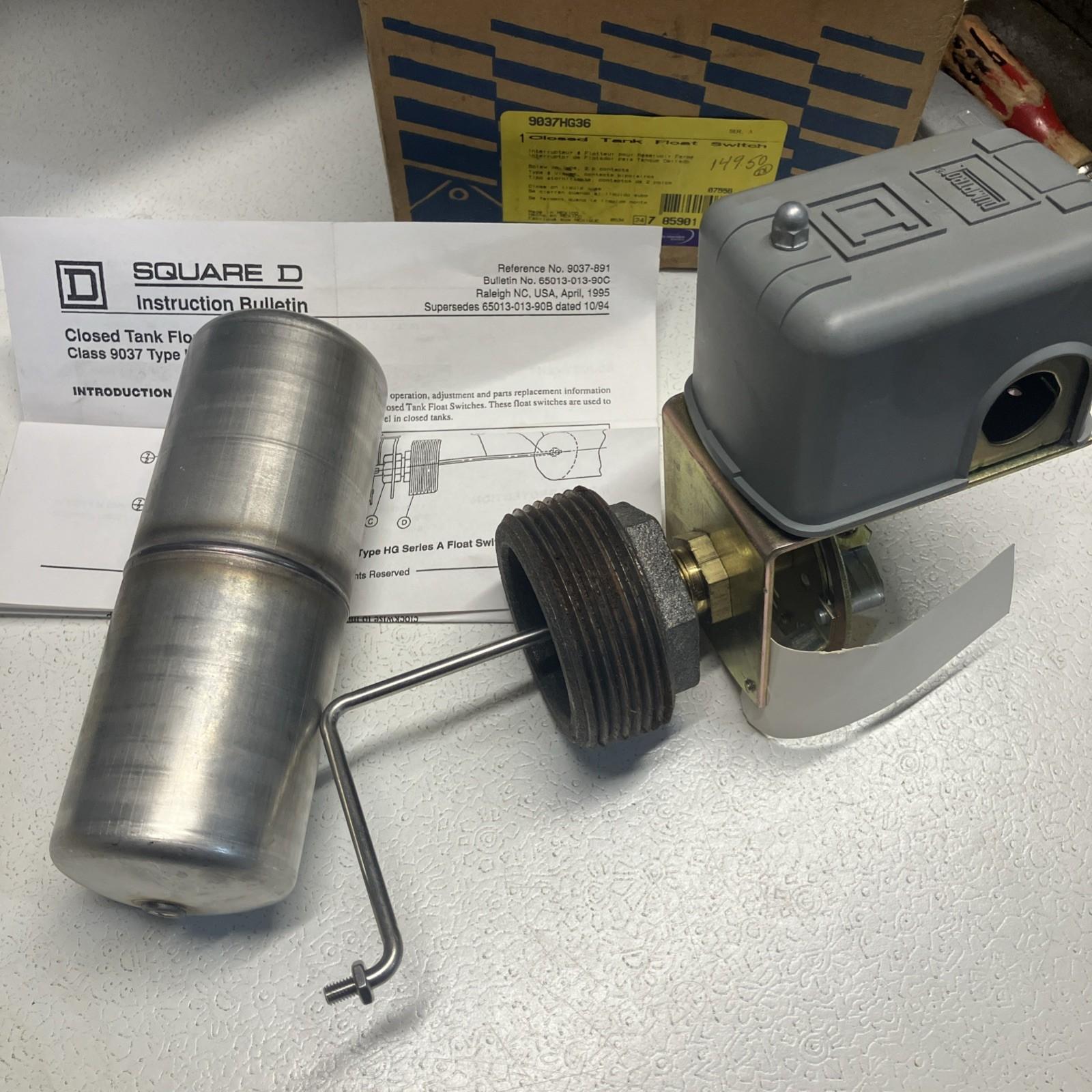 Float switch, Square D Pumptrol, closed tank, NEMA 1, screw in bushing, 2NC DPST DB contacts