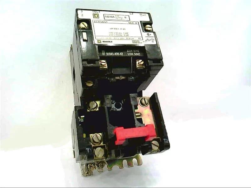 NEMA Motor Starter, Type S, nonreversing, Size 0, 18A, 2 HP at 230 VAC, 5 kA SCCR, 1 phase, 2 pole, melting alloy, 120 VAC coil, NEMA 1