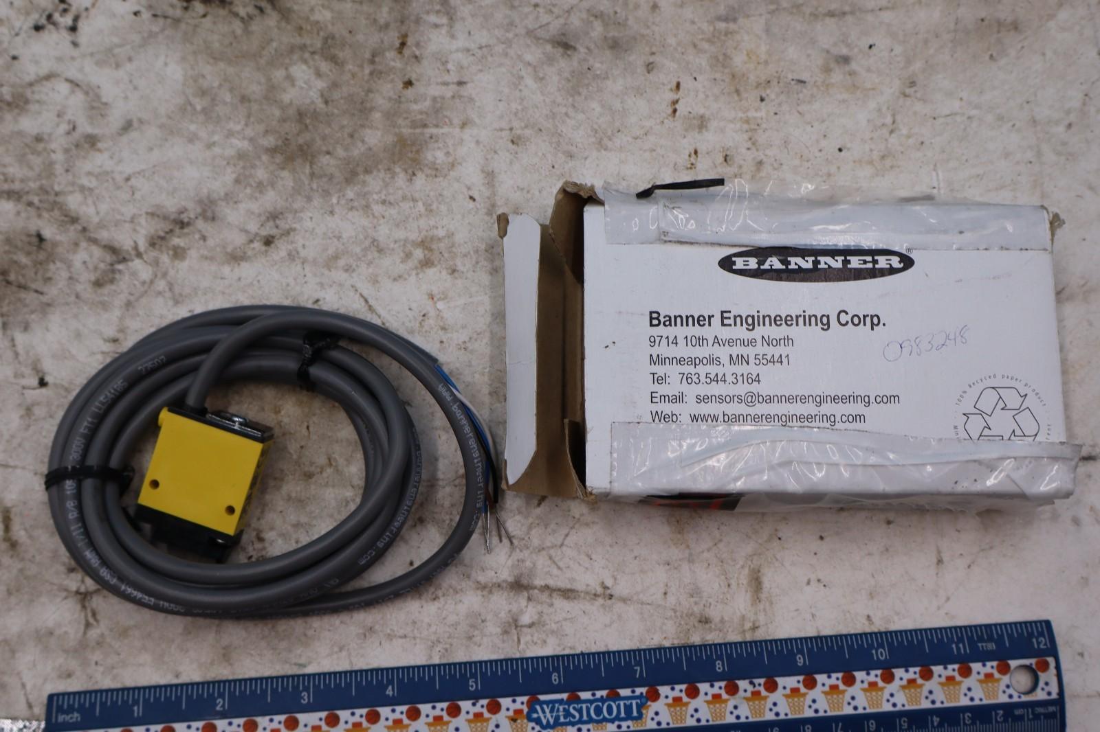 MINI-BEAM: Plastic Fiber Optic, Range: depends on fiber, Input: 10-30 V dc, Output: Bipolar: 1 NPN, 1 PNP, 2 m (6.5 ft) Cable