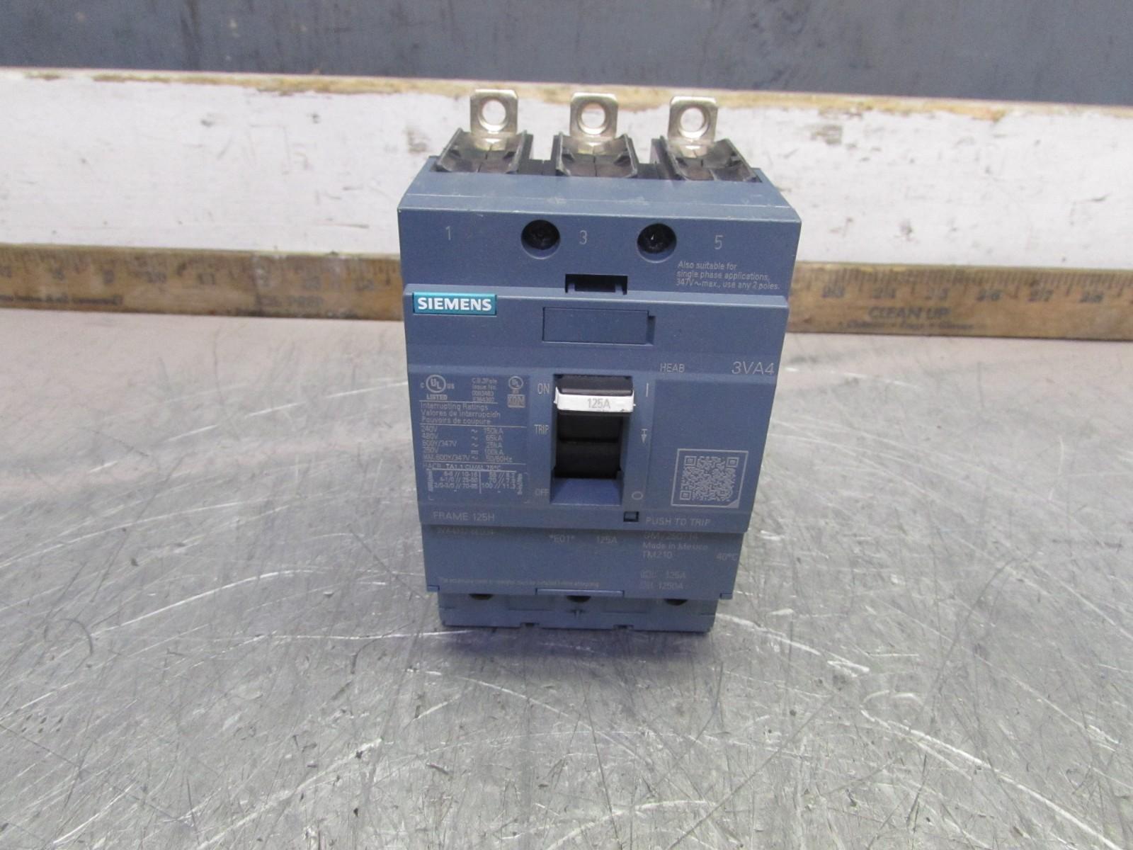 BRKR 3VA41 3P 125A 65KA FTFM LD LUG