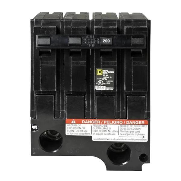 Mini branch circuit breaker, Homeline, 200A, 2 pole, 120/240VAC, 10kA AIR, standard type, plug in, UL