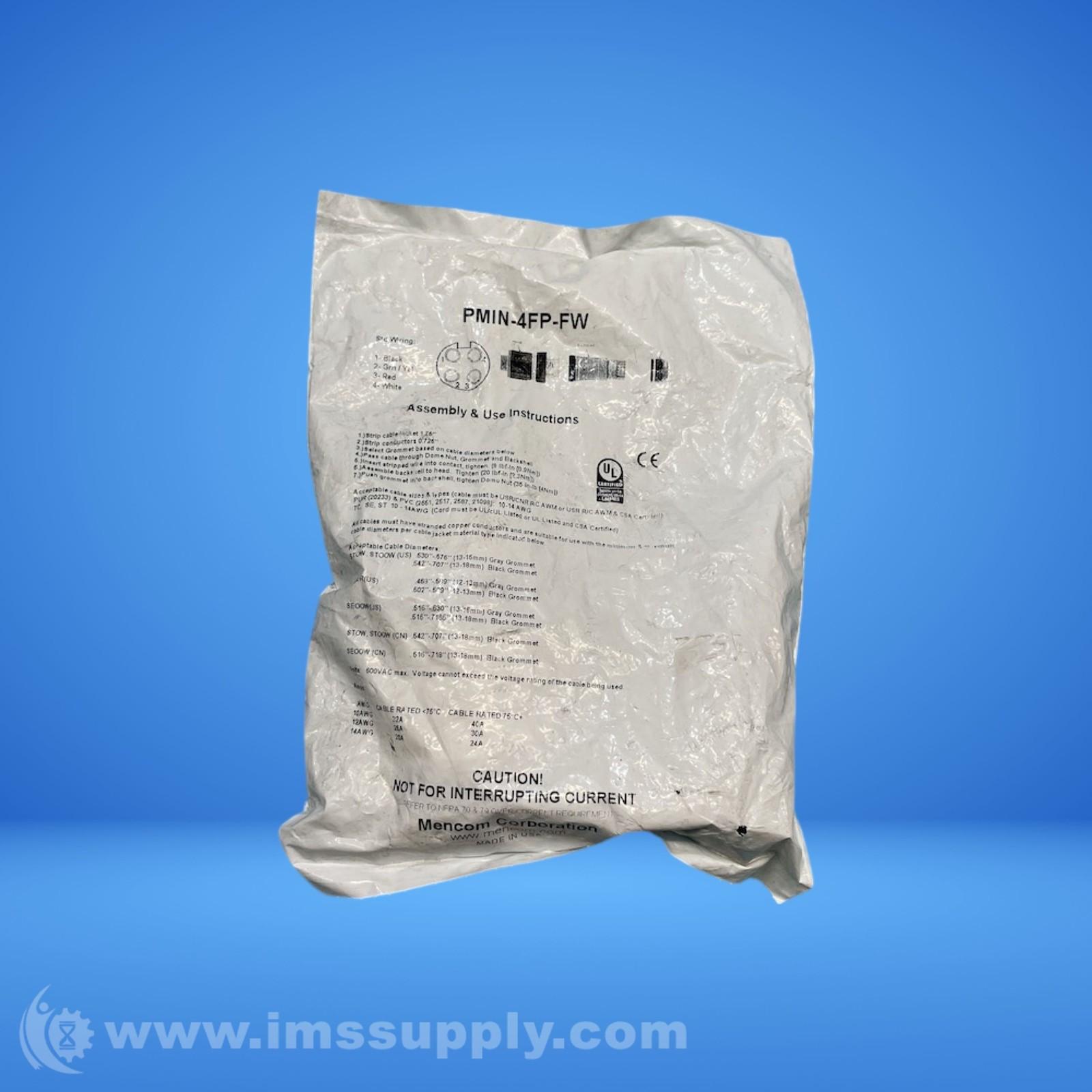 MIN Power Distribution Series, 4 Pole, Female Straight, Field Wireable, Nickel Plated Brass, 12-18mm