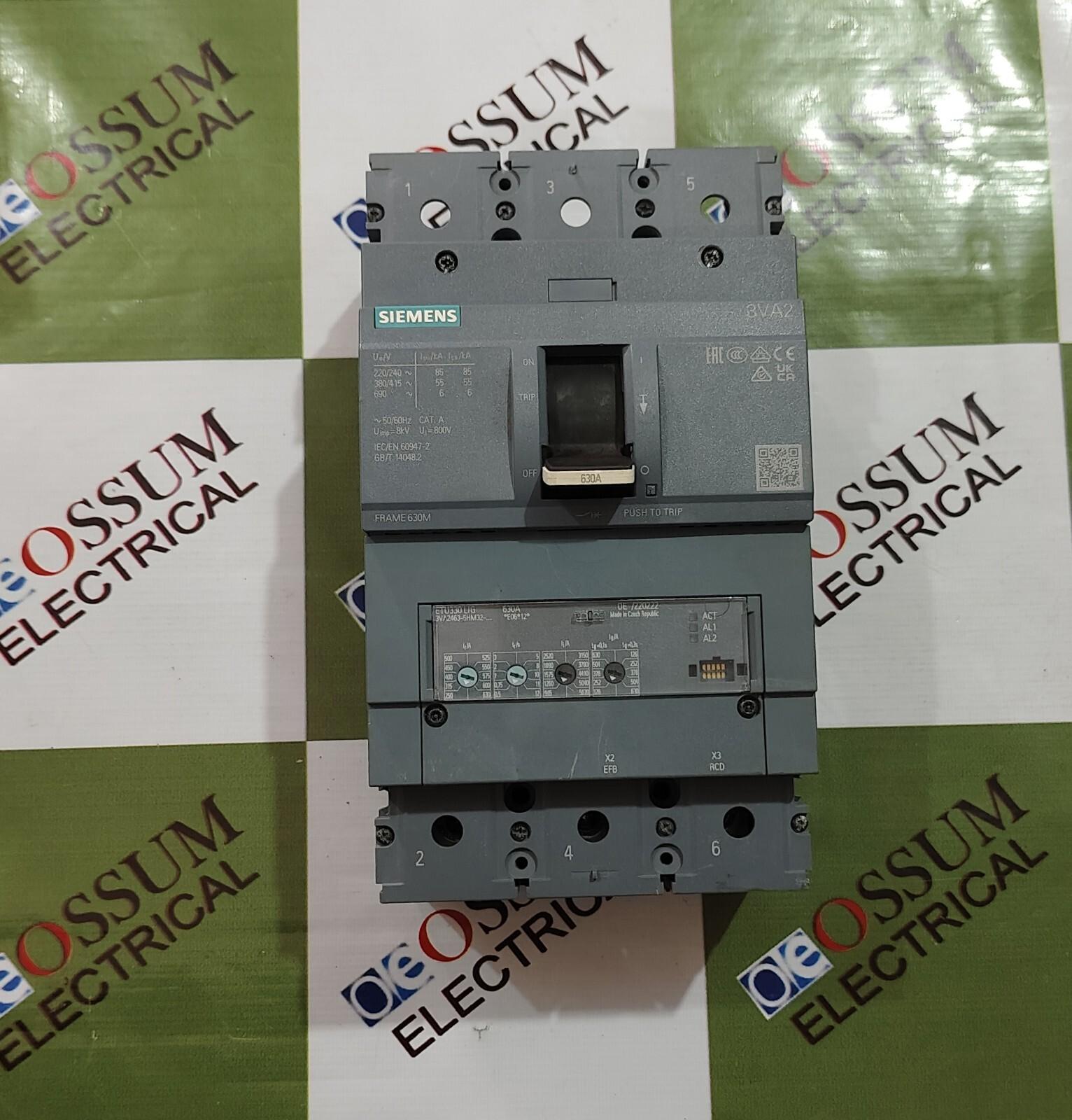 BRKR 3VA24 3P 630A 55KA ETU3-LIG NUT