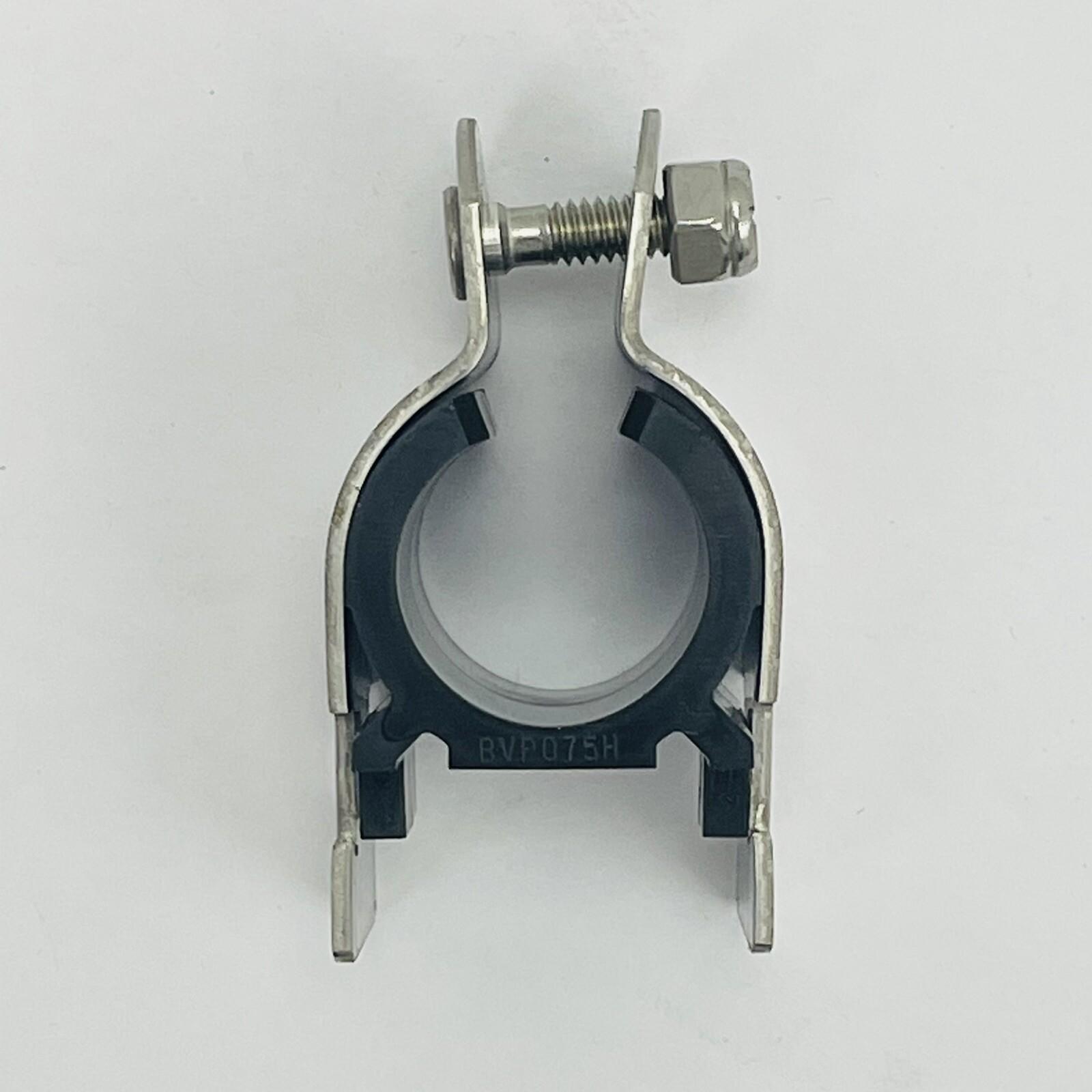 Eaton B-Line series strut pipe clamps and accessories, 2.25" height, 1.52" length, 600 lbs, Steel, Dampens vibration and noise, Vibra-clamp, Stainless steel type 304