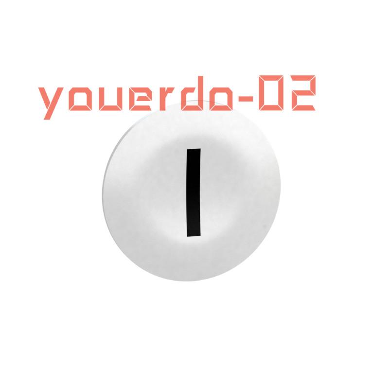 white cap marked I for rectangular multiple-headed pushbutton Ø22