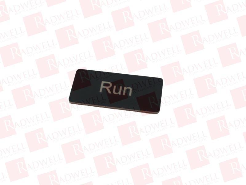 INSCR. LABEL, BLACK 12.5 X 27MM, RUN