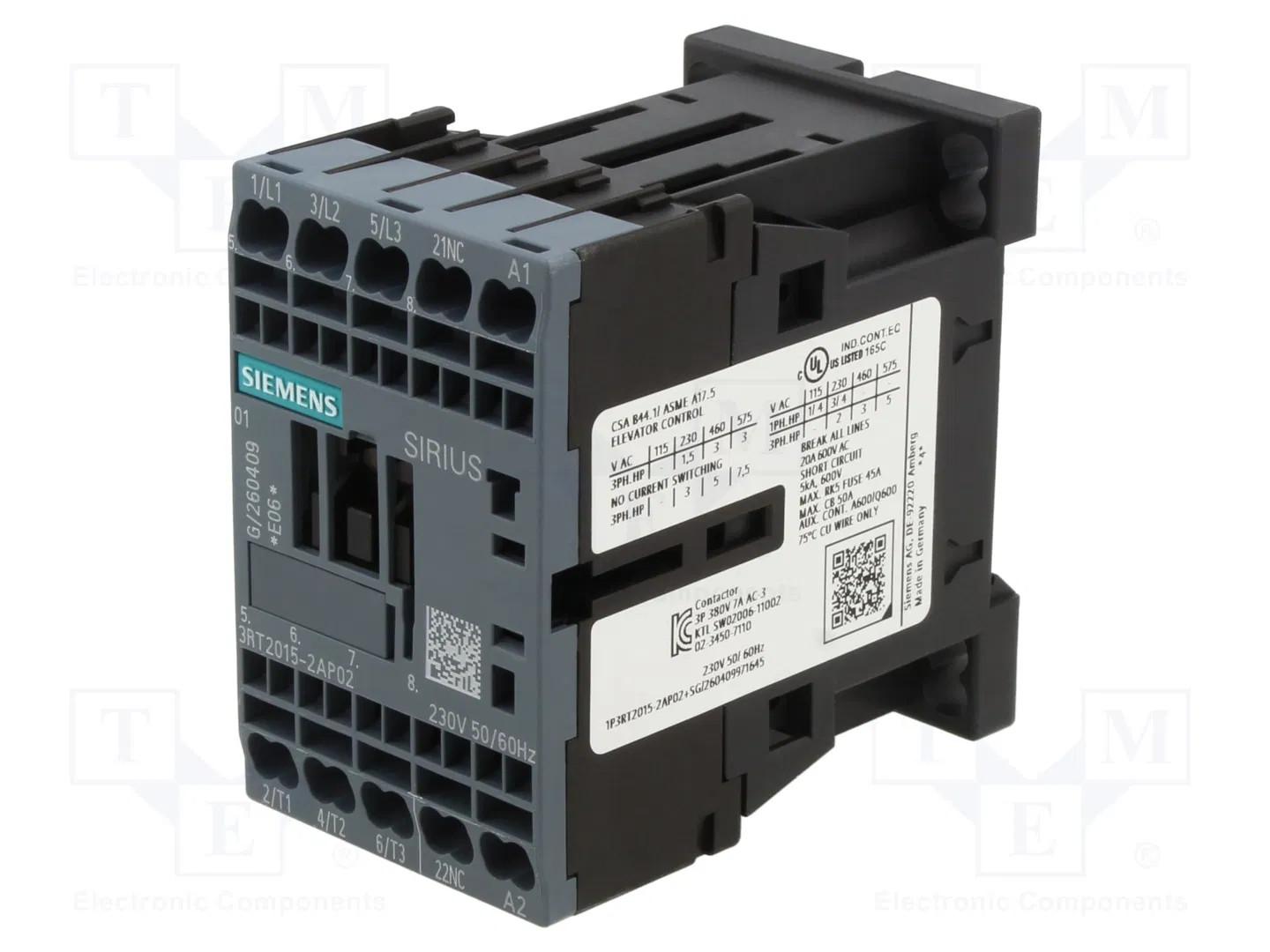 CONTACTOR S00 7A 230VAC 1NC SPRG