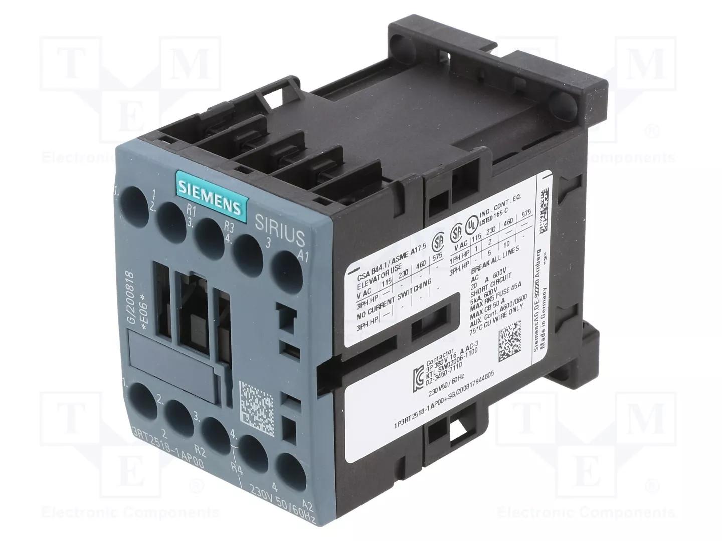CONTACTOR S00 16A 230VAC 2NO/2NC SCRW