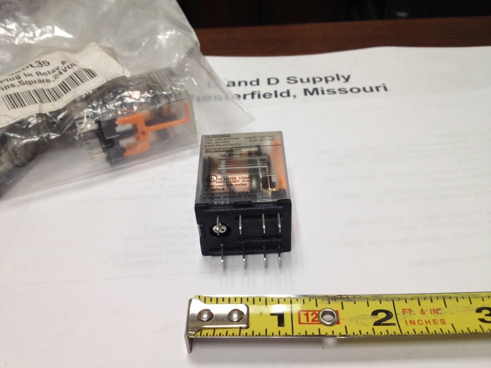 Power relay, SE Relays, DPDT, 12A, 24 VDC, clear cover