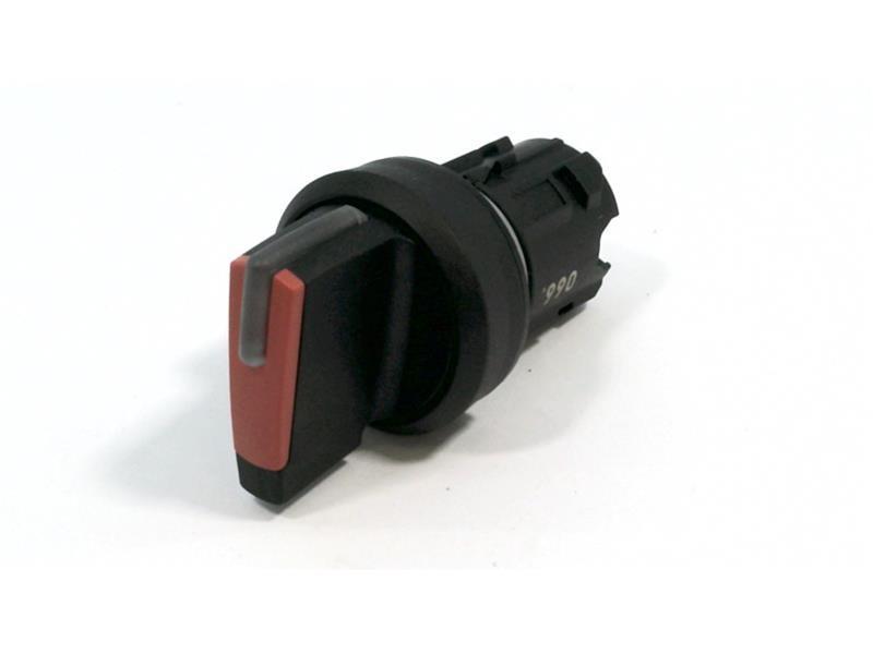 SEL SW, 3POS, MTND, SHORT HANDLE, RED