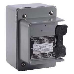 Manual Starter, fractional horsepower, 16A, 2 poles, 1 HP at 277 VAC, no indicator, NEMA 4 enclosure, 1 conduit opening