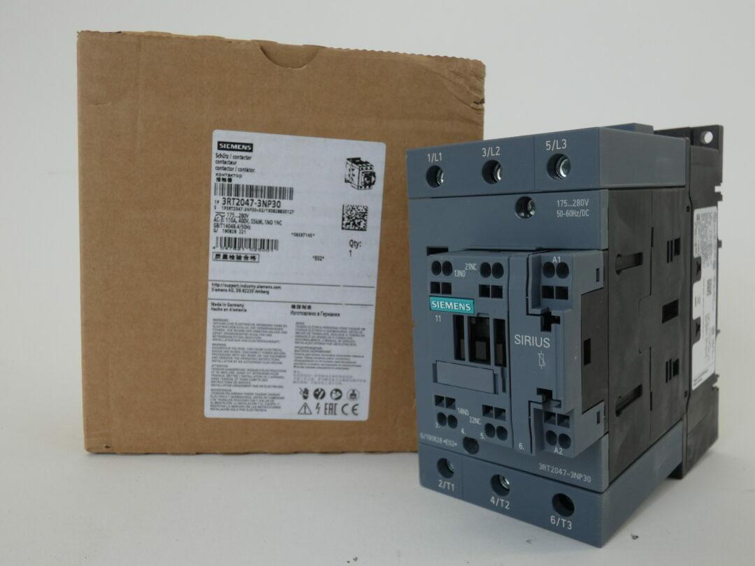 CONTACTOR.AC3:55KW.1NO+1NC.175-280VAC/DC