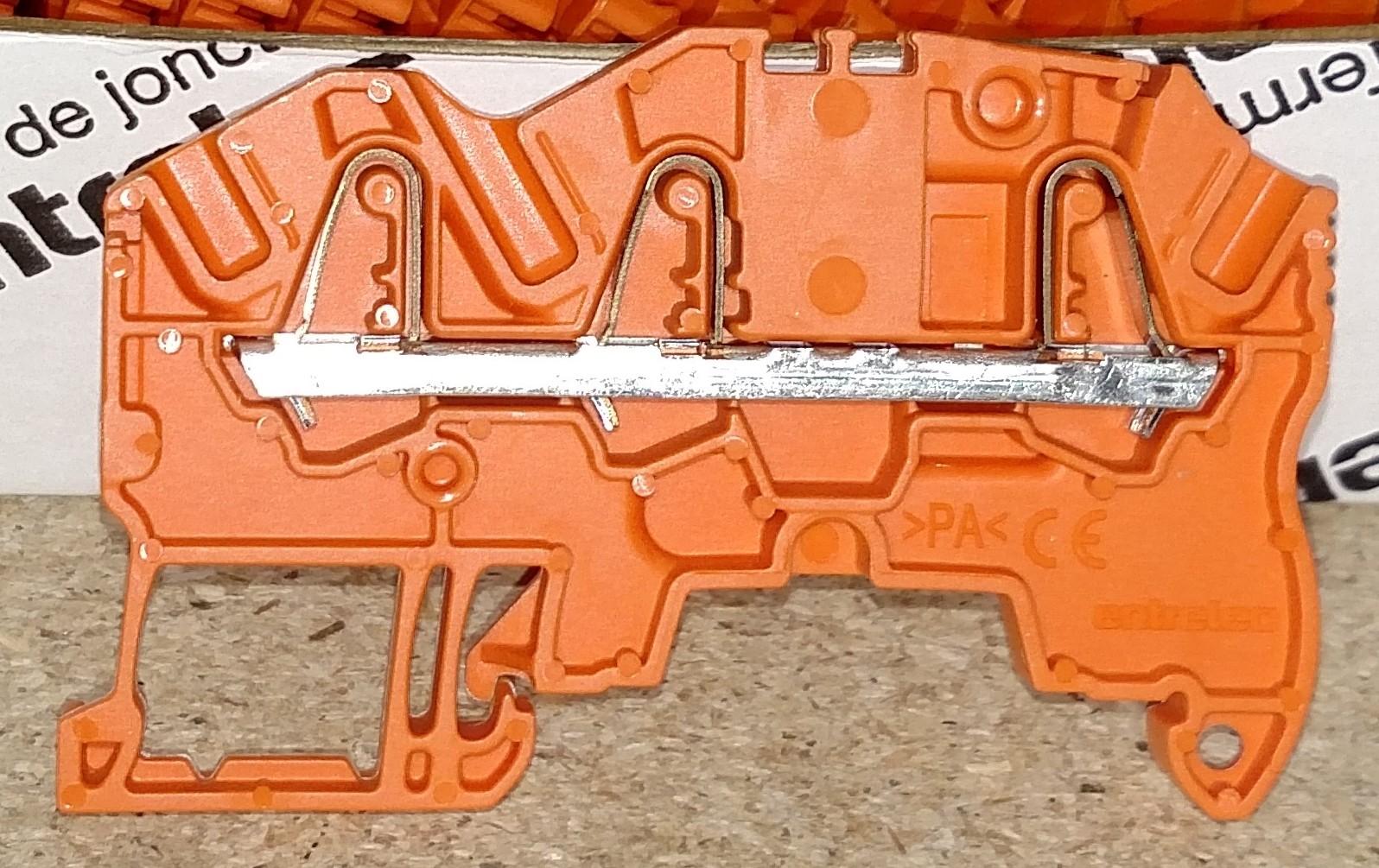 ZK2.5-3P-OR PI-Spring clamp Terminal Block - Feed-through - Orange