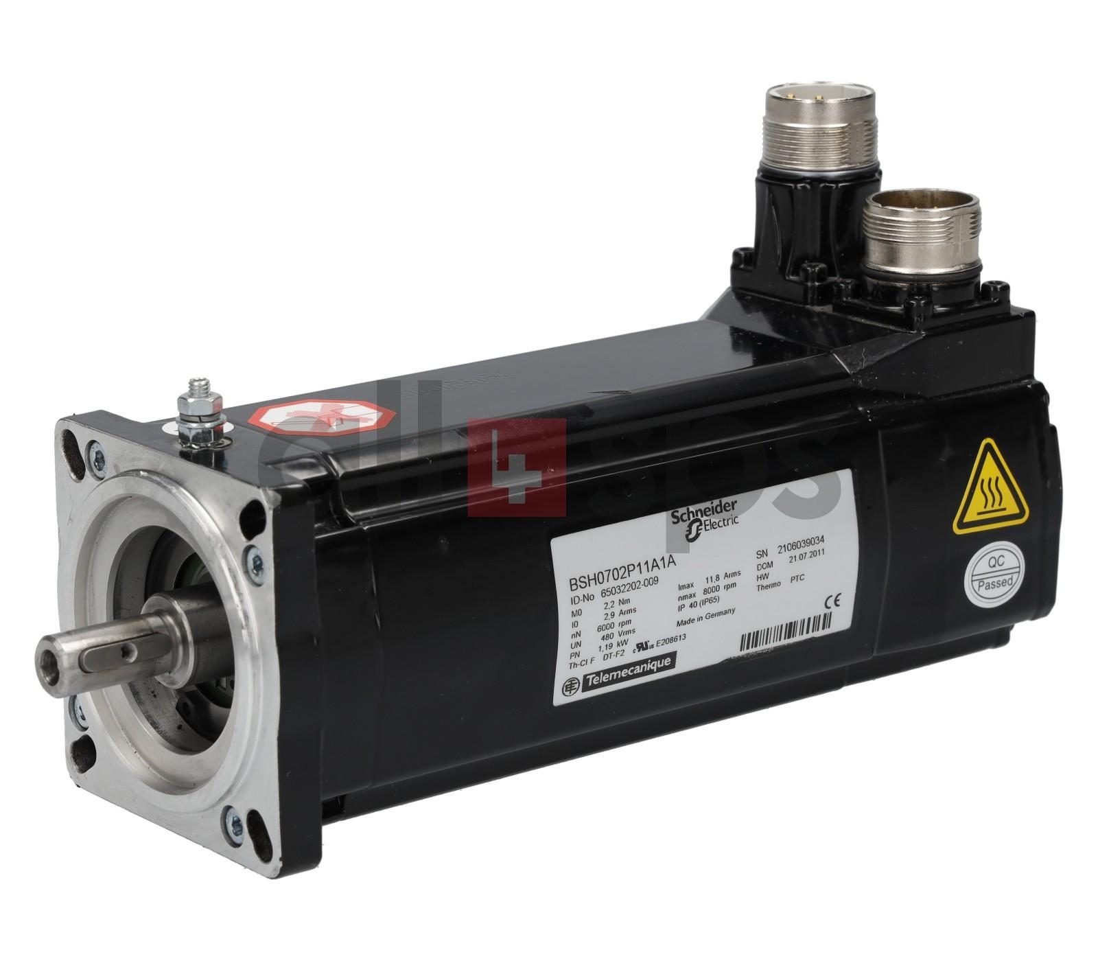 servo motor BSH, Lexium 05, 2.2N.m, 3000rpm, 70mm, keyed shaft, Sincos single turn, without brake, IP50, straight