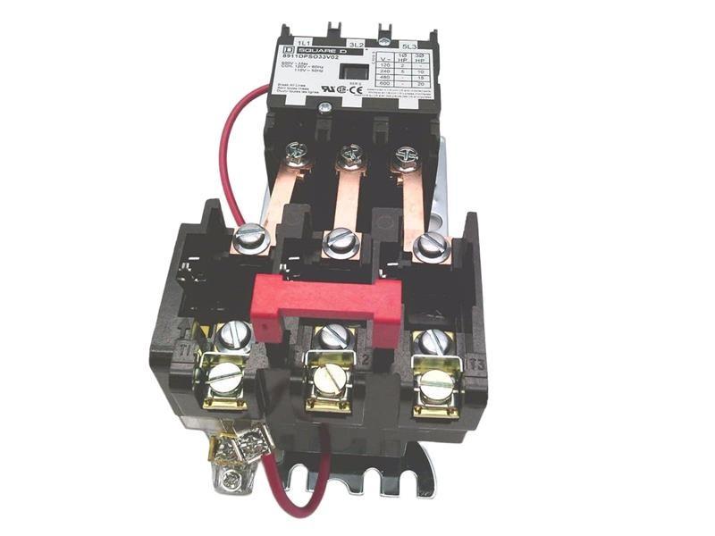 NEMA starter, Definite Purpose, 30A, 20HP at 600VAC, 3 phase, 3 pole, melting alloy, 120VAC coil, open