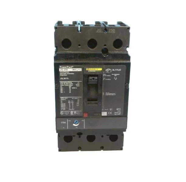Circuit breaker, PowerPacT J, 175A, 3 pole, 600VAC, 18kA, lugs, thermal magnetic, 80%