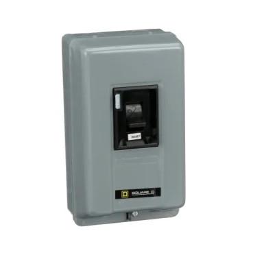 Manual Starter, integral horsepower, NEMA M0, 600 VAC, 3 pole, 5 HP at 380/575 VAC, three phase, no indicator, NEMA 1