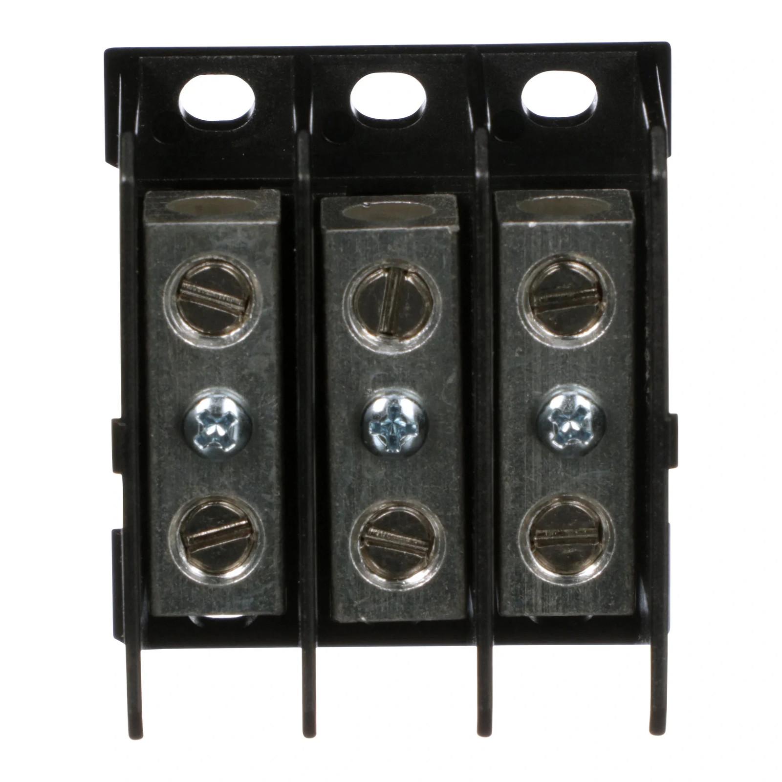Power distribution block, Linergy, 3 pole, 1 line, 1 load, 115A CU, 90A AL, 600 V