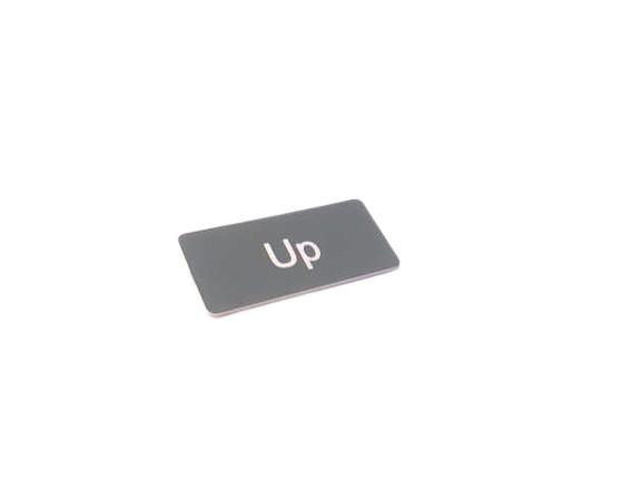 INSCR. LABEL, BLACK 12.5 X 27MM, UP