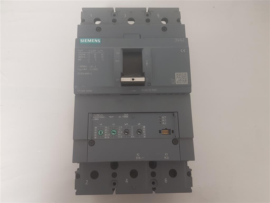 BRKR 3VA23 3P 250A 55KA ETU3-LSI NUT